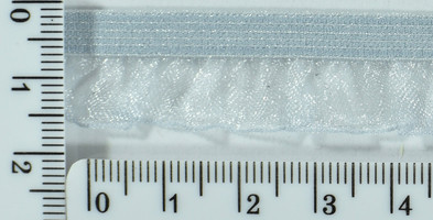 Гумка рюшь шир 1,5 см сірий
