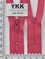 Блискавка спіраль №3 YKK Японія 18см (516) нас рожев