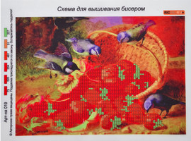 Друк (атлас) часткова виш-бісер (А4) №НА19