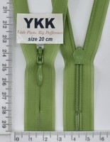 Блискавка спіраль №2 YKK Японія потайна нейлон 20см (081) зел