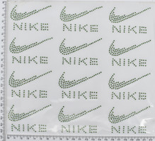 Стрази з покриттям (NIKE зелен-12)