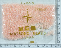 Бісер №11 / 0 "MATSUNO" -Японія (50гр) №857 ніжно-рожевий