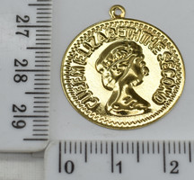 Монетка метал ф 2,5 см золото