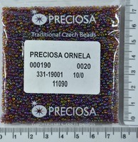 Бісер PRECIOSA №10 / 0 прозо-Райдужний №11090 пакет 50 грам
