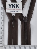 Блискавка спіраль №2 YKK Японія потайна нейлон 50см (570) т коричн