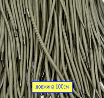 Шнурки ф 4мм поліестер плотні стандарт НАТО довжина 100см хакі