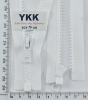 Блискавка трактор 75см №5 YKK Японія білий (2)