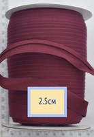 Коса бейка бавовна шир 25мм бордово- малинова