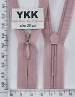 Блискавка спіраль №2 YKK Японія потайна нейлон 20см (377) бл рожев