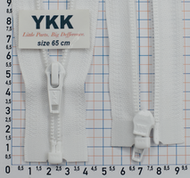 Блискавка YKK спіраль №5 разьемний 65см бел