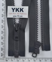 Блискавка трактор №5 YKK Японія разьемний 75см (306) т сірий