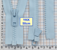 Блискавка трактор № 5 YKK Японія 50см  світло блакитн (746)