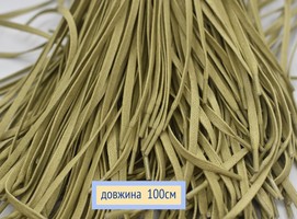 Шнурки плоскі 6мм поліестер довжина 100см пісочні