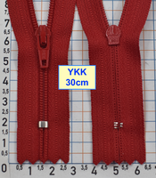Блискавка 30см спіральна №3 YKK Японія червон (145)