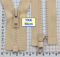 Блискавка трактор № 5 YKK Японія 50см блідо бежев янтар (1011)