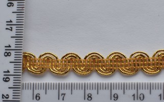 Тесьма парча шир 10мм №9461 нас. золото