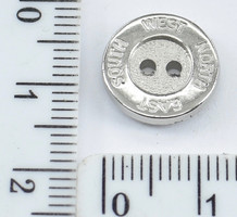 Гудзик ф12мм 2отверстія сер