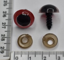 Очі на м'яку іграшку ф 16мм червоні