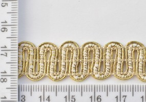 Тесьма парча шир 15мм №9520 золото