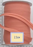Коса бейка бавовна шир 25мм персик