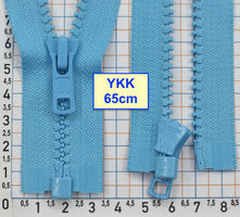 Блискавка трактор № 5 YKK Японія 65см  нас блакитно аквамаринов (401)