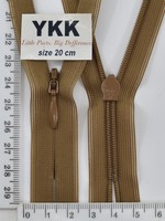 Блискавка спіраль №2 YKK Японія потайна нейлон 20см (858) св коричн