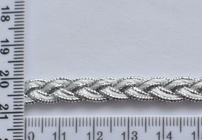 Тесьма парча шир 8мм №8394 біле срібло