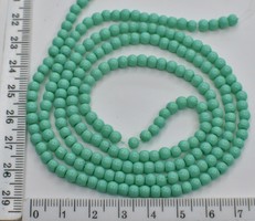 Бусина скло перли Ф 4 мм на волосіні св бирюза