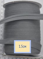 Коса бейка бавовна шир 15мм сірий