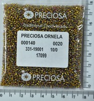 Бісер PRECIOSA №10 / 0 блискучий-Райдужний №17099 пакет 50 грам