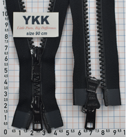 Блискавка 90см трактор №5 YKK VSMR-5-DA-DAG3-E-P14N чорна