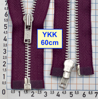 Блискавка 60см метал алюм №3 YKK Японія  нас малин баклажан (905)