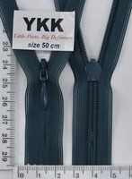 Блискавка спіраль №2 YKK Японія потайна нейлон 50см ( 390) т зел