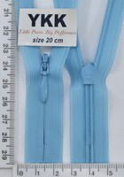 Блискавка спіраль №2 YKK Японія потайна нейлон 20см (547) нас блакитн