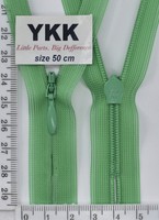 Блискавка спіраль №2 YKK Японія потайна нейлон 50см (538) зел-салат