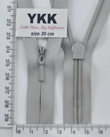Блискавка спіраль №3 YKK Японія потайна х  б 30см (165) сірий