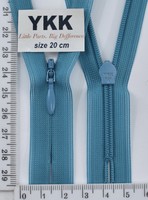 Блискавка спіраль №2 YKK Японія потайна нейлон 20см (349) бірюза