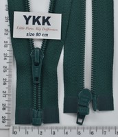 Блискавка YKK спіраль №5 разьемний 65см (295) т зелен