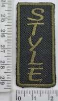 Аплікація термо клейова 5,5х 2,3см чорна хакі