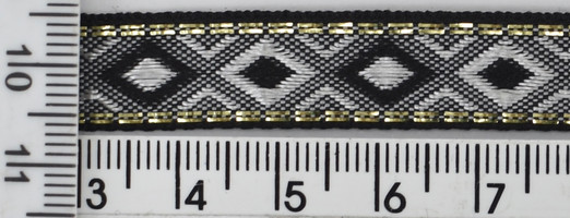 Тасьма жакардова шир = 13см чорна