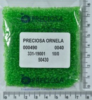 Бісер PRECIOSA №10 / 0 прозорого №50430 пакет 50 грам