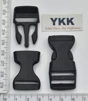 Карабін фастекс  пластм під тасьму шир 20мм суперміцний YKK чорний
