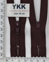 Блискавка спіраль №3 YKK Японія 18см (864) коричн-красн