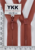 Блискавка спіраль №2 YKK Японія потайна нейлон 50см (199) цегла