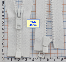 Блискавка трактор № 5 YKK Японія 45см  білий (2)