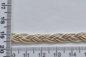 Тесьма парча шир 8мм №10727 молочне золото