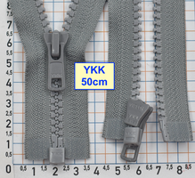 Блискавка трактор № 5 YKK Японія 50см  світло сір (567)