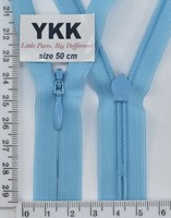 Блискавка спіраль №2 YKK Японія потайна нейлон 50см (547) блакитн