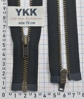 Блискавка метал №3 YKK Японія 70см № 580 чорна
