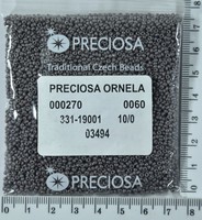 Бісер PRECIOSA №10 / 0 натур №03494 пакет 50 грам